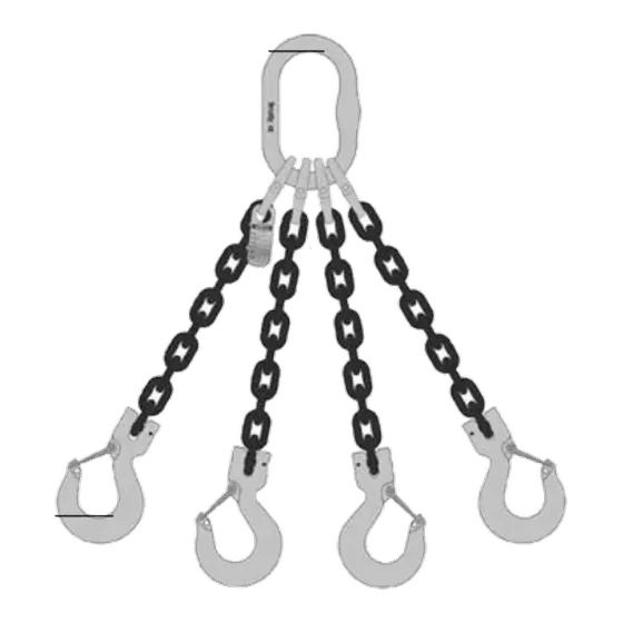 Grade 100 Quadruple Leg Chain Slings