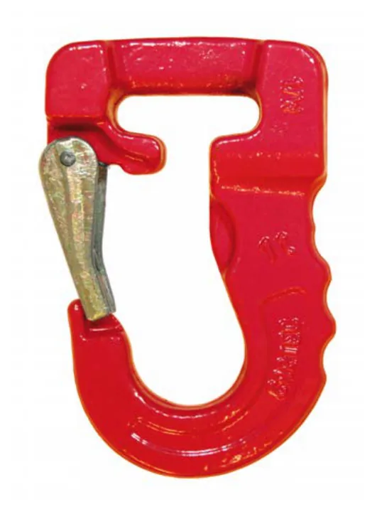 A synthetic round sling hook, wide bearing surface for the sling body